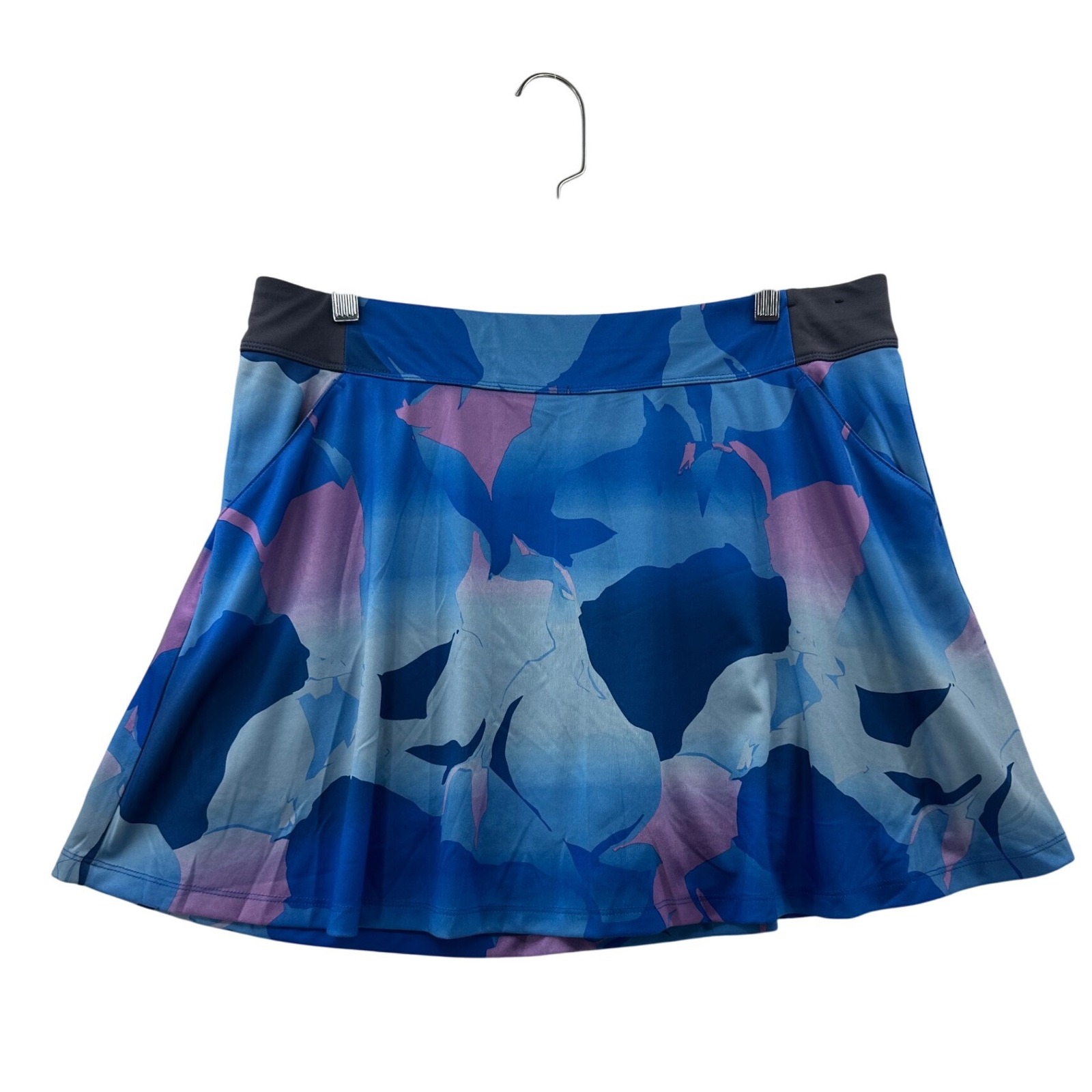 Callaway Womens Golf Skort Xl Blue Pink Floral Print Opti-Dri Athletic Skirt